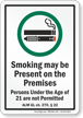 Massachusetts Smoking Under 21 Are Not Permitted Sign