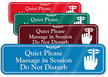 Quiet Please Massage In Session Sign