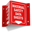 Material Safety Data Sheets with Down Arrow Sign