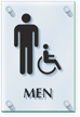 Men And Handicap Restroom ClearBoss Sign
