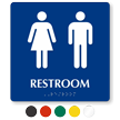 Men And Women Pictogram Braille Unisex Restroom Sign