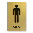 Metal Men or Boys Restroom Sign with Male Symbol