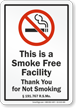 Missouri This Is A Smoke Free Facility No Smoking Sign