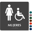 Mujeres TactileTouch Braille Restroom Sign