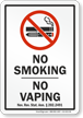 Nevada No Smoking No Vaping Sign