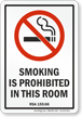 New Hampshire Smoking Is Prohibited No Smoking Sign