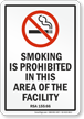 New Hampshire Smoking Is Prohibited No Smoking Sign