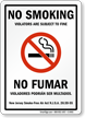 No Smoking Violators Subject To Fine Sign