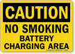 Caution: No Smoking Battery Charging Area