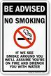 Be Advised, No Smoking Sign