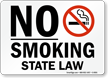 No Smoking State Law (with symbol)