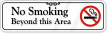 No Smoking Beyond This Area (symbol) Sign