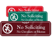 No Soliciting Graphic ShowCase™ Wall Sign