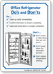 Office Refrigerator Dos And Do Nots Sign