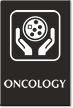 Oncology Engraved Hospital Sign with Cancer Cell Symbol