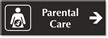 Parental Care Engraved Sign with Right Arrow Symbol