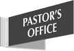 Pastor's Office Above Door Corridor Sign