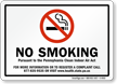NO SMOKING PENNSYLVANIA CLEAN AIR ACT Sign