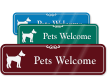 Pets Welcome with Graphic ShowCase™ Wall Sign