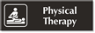 Physical Therapy Engraved Sign with Physiotherapist Symbol
