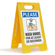 Please Wash Hands For At Least 20 Seconds FloorBoss Sign