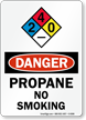 Propane No Smoking Danger Sign with NFPA Symbol