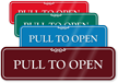 Pull To Open ShowCase Wall Sign