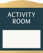 Esquire™ Room Name Sign, 1 Large Slot, 8.625