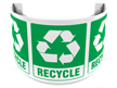180 Degree Projecting Recycle Sign with graphic