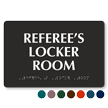 Referee's Locker Room TactileTouch Braille Sign