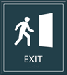 Exit with Door Symbol Sign
