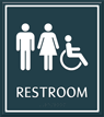 Contour HT Unisex Restroom Regulatory Sign, 8.75in. x 7.75in.