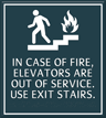 In Case Of Fire Use Stairs Sign