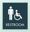 Restroom w/M/ISA Symbol Sign