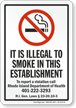Rhode Island No Smoking Sign