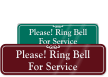 Please Ring Bell For Service ShowCase™ Wall Sign