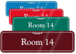 Room Number 14 ShowCase Wall Sign