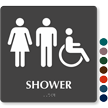 Shower Tactiletouch Braille Sign with Men Women ADA