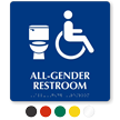Sintra All-Gender Restroom Sign with Braille, 9in. x 9in.