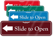 Slide To Open ShowCase Wall Sign