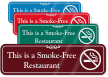 This Is Smoke Free Restaurant ShowCase Wall Sign