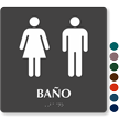 Bano Spanish TaclileTouch Braille Restroom Sign