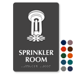 Sprinkler Room Symbol TactileTouch™ Sign with Braille