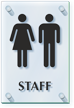 Staff Unisex Restroom ClearBoss Sign