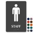 Staff Braille Sign with Male Pictogram