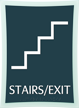 Stairs Exit Deco Regulatory Sign