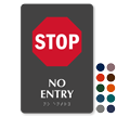 Stop No Entry TactileTouch Braille Sign