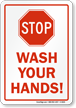 Stop Wash Your Hands (Stopsign)