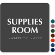 Supplies Room ADA TactileTouch™ Sign with Braille