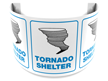 180 Degree Projecting Tornado Shelter Sign with graphic